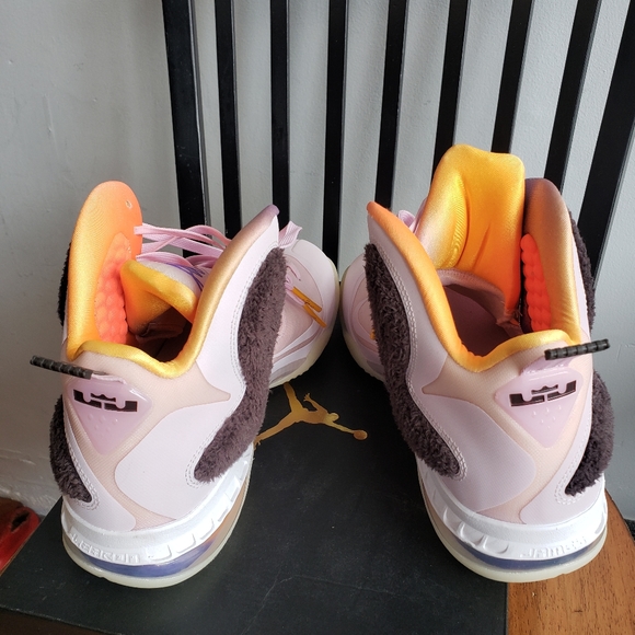 NEW Nike men's 9.5 LeBron 9 IX King of LA sneakers shoes pink furry DJ3908-600 - Picture 5 of 8